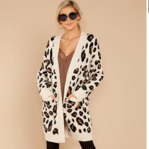 Pink Lily Sweaters - Pink Lily Boutique Entro Leopard Cardigan